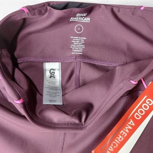 Good American NWT Burgundy Athletic SportsBra Legging Set Medium - Picture 9 of 11